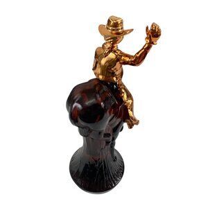 Avon Bucking Bronco Western Cowboy  After Shave 5 Fl Oz Bottle With Gold Cowboy